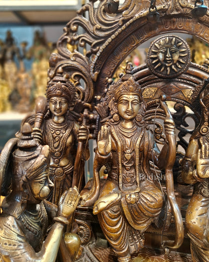 Brass Superfine The Royal Ram Darbar 23 inch (Ramapatabhishekam)