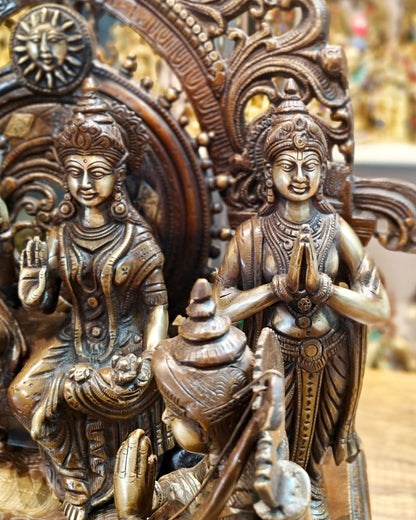 Brass Superfine The Royal Ram Darbar 23 inch (Ramapatabhishekam)