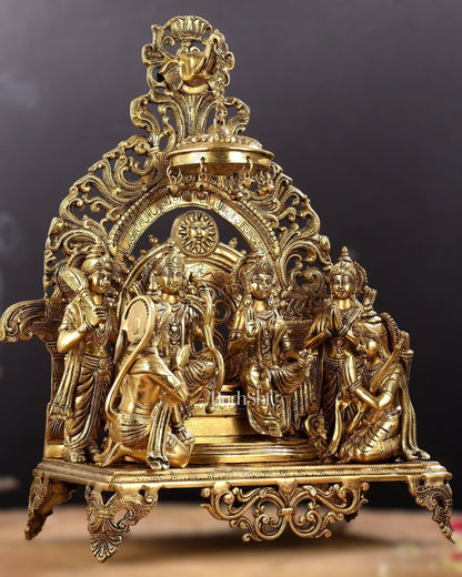 Brass Superfine The Royal Ram Darbar 23 inches (Ramapatabhishekam)