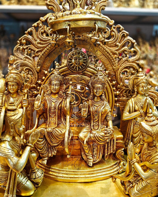 Brass Superfine The Royal Ram Darbar 23 inch (Ramapatabhishekam)