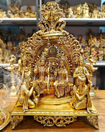Brass Superfine The Royal Ram Darbar 23 inch (Ramapatabhishekam)