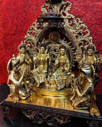 Brass Superfine The Royal Ram Darbar 23 inch (Ramapatabhishekam)