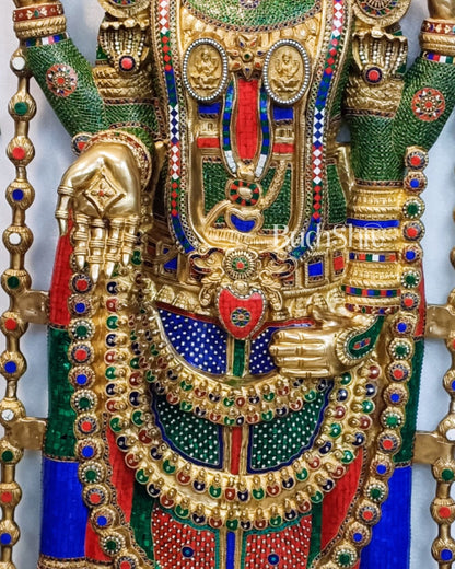 Brass Superfine Tirupati Balaji 6 Feet Statue - Lord Venkateshwara Large Statue