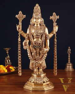 Brass Superfine Tirupati Balaji Idol – 14.5 Inch
