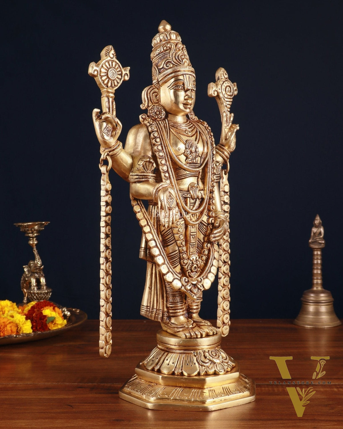 Brass Superfine Tirupati Balaji Idol – 14.5 Inch