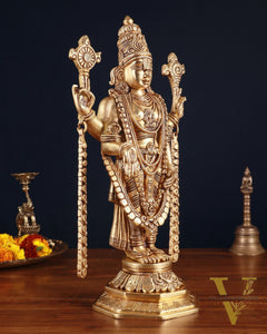Brass Superfine Tirupati Balaji Idol – 14.5 Inch