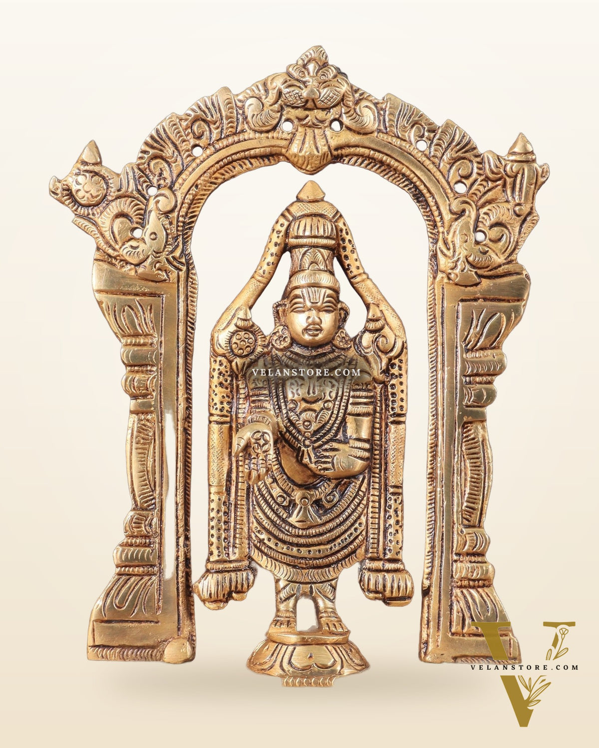 Brass Superfine Tirupati Balaji Lord Venkateshwara Swamy Idol | Height 6.5 inch