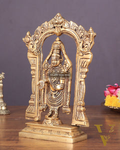 Brass Superfine Tirupati Balaji Lord Venkateshwara Swamy Idol | Height 6.5 inch