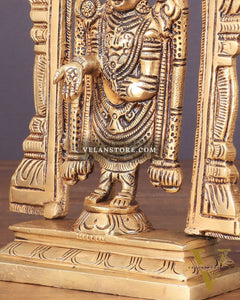 Brass Superfine Tirupati Balaji Lord Venkateshwara Swamy Idol | Height 6.5 inch