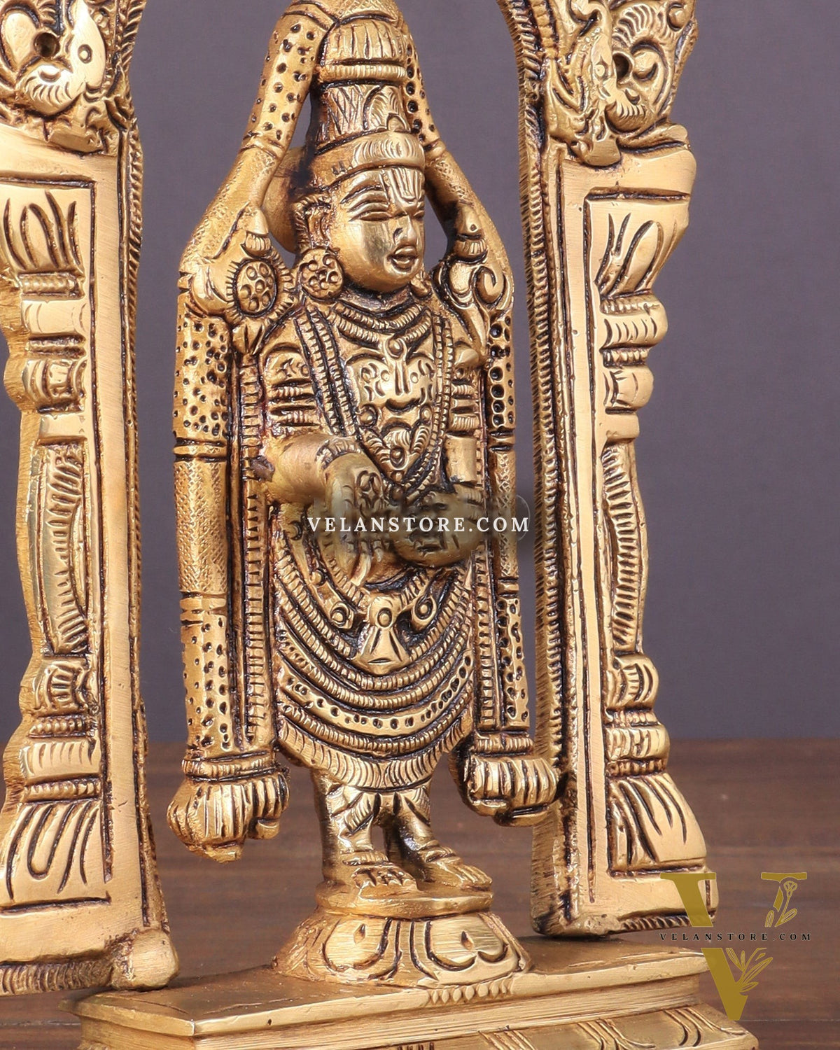 Brass Superfine Tirupati Balaji Lord Venkateshwara Swamy Idol | Height 6.5 inch