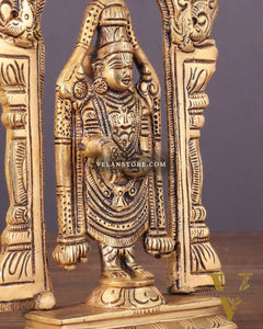 Brass Superfine Tirupati Balaji Lord Venkateshwara Swamy Idol | Height 6.5 inch