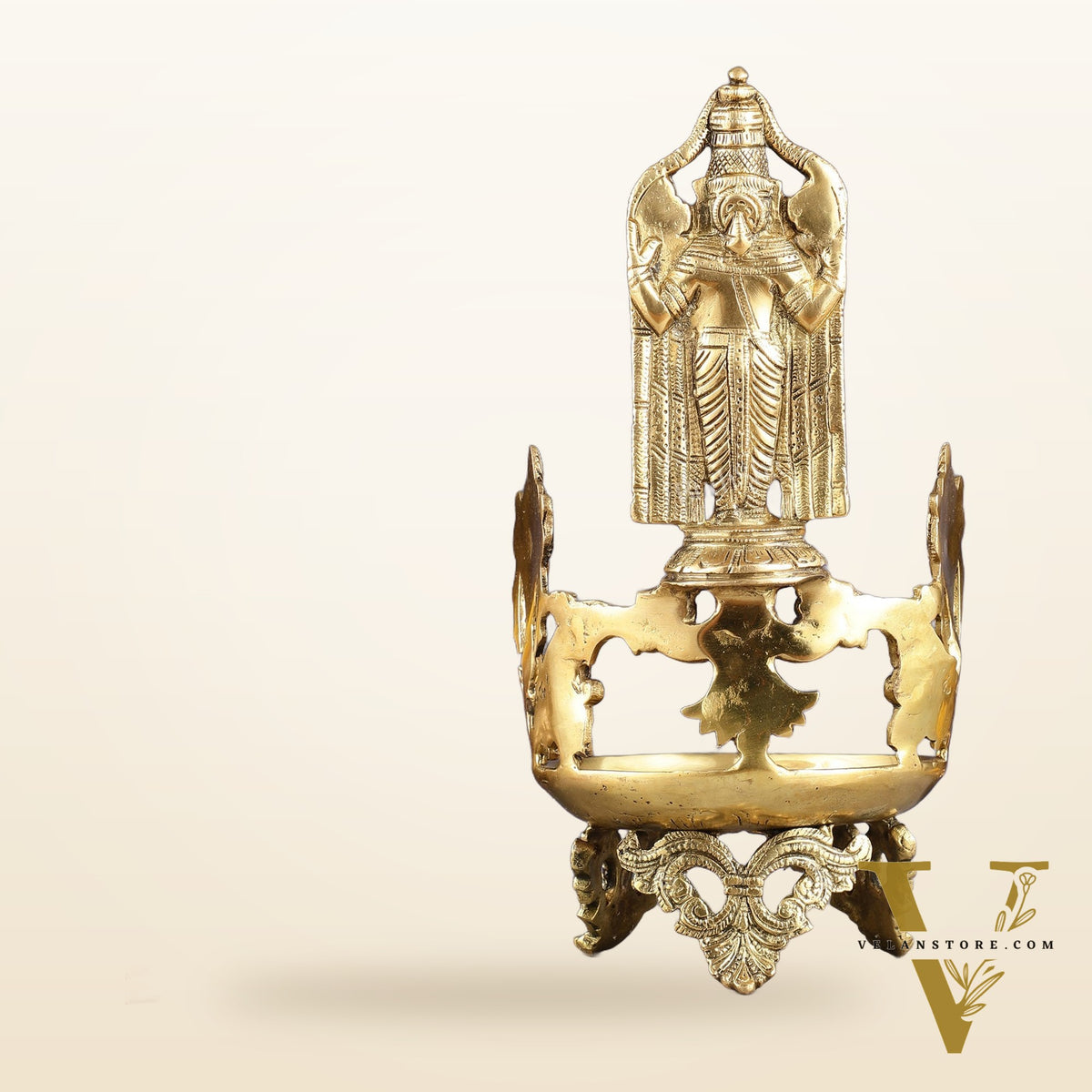 Brass Superfine Tirupati Balaji Shankh Oil Lamp Diya | 15" Height