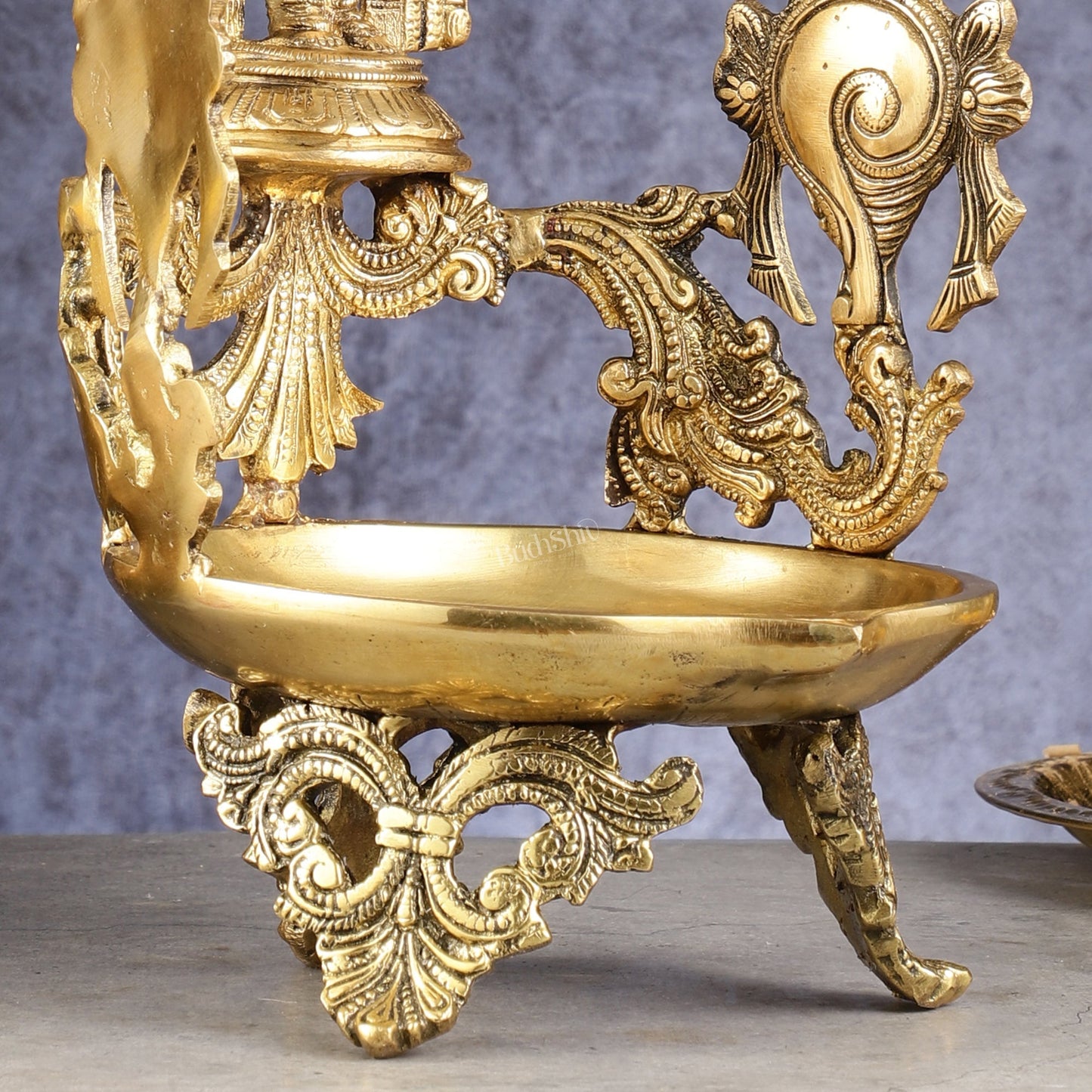 Brass Superfine Tirupati Balaji Shankh Oil Lamp Diya | 15" Height