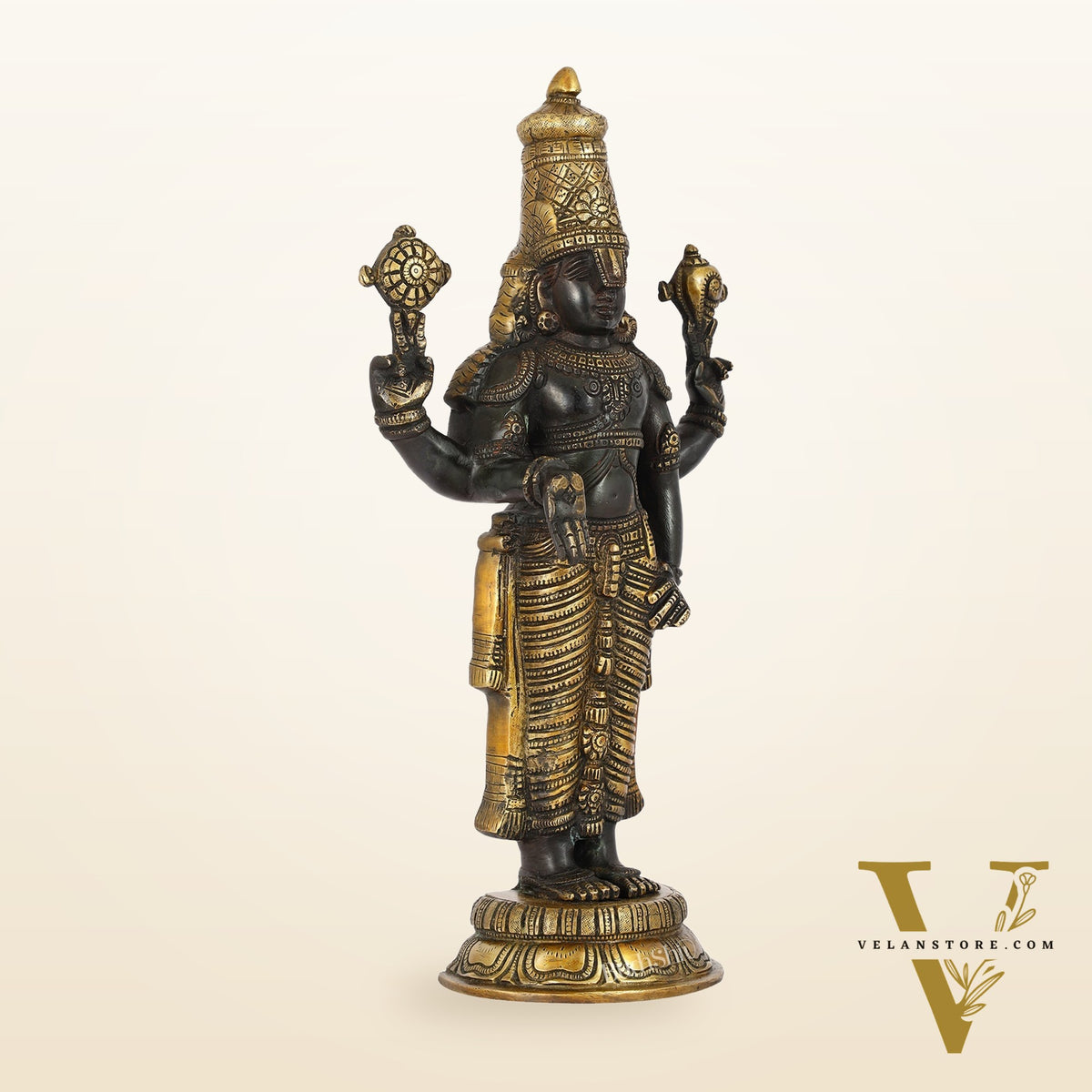 Brass Superfine Tirupati Balaji Statue 18" antique