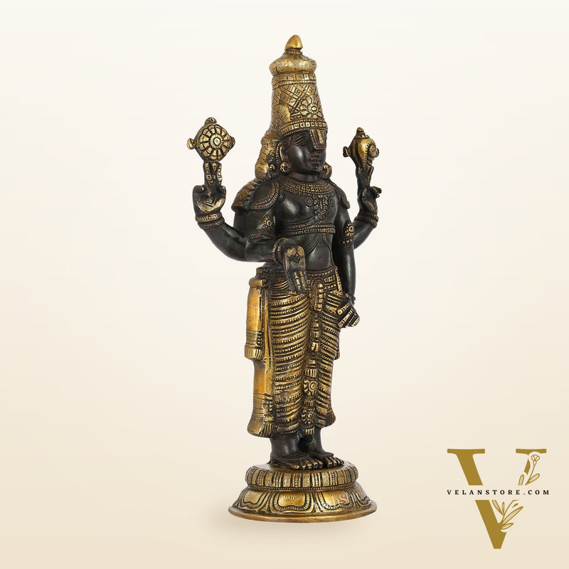 Brass Superfine Tirupati Balaji Statue 18" antique