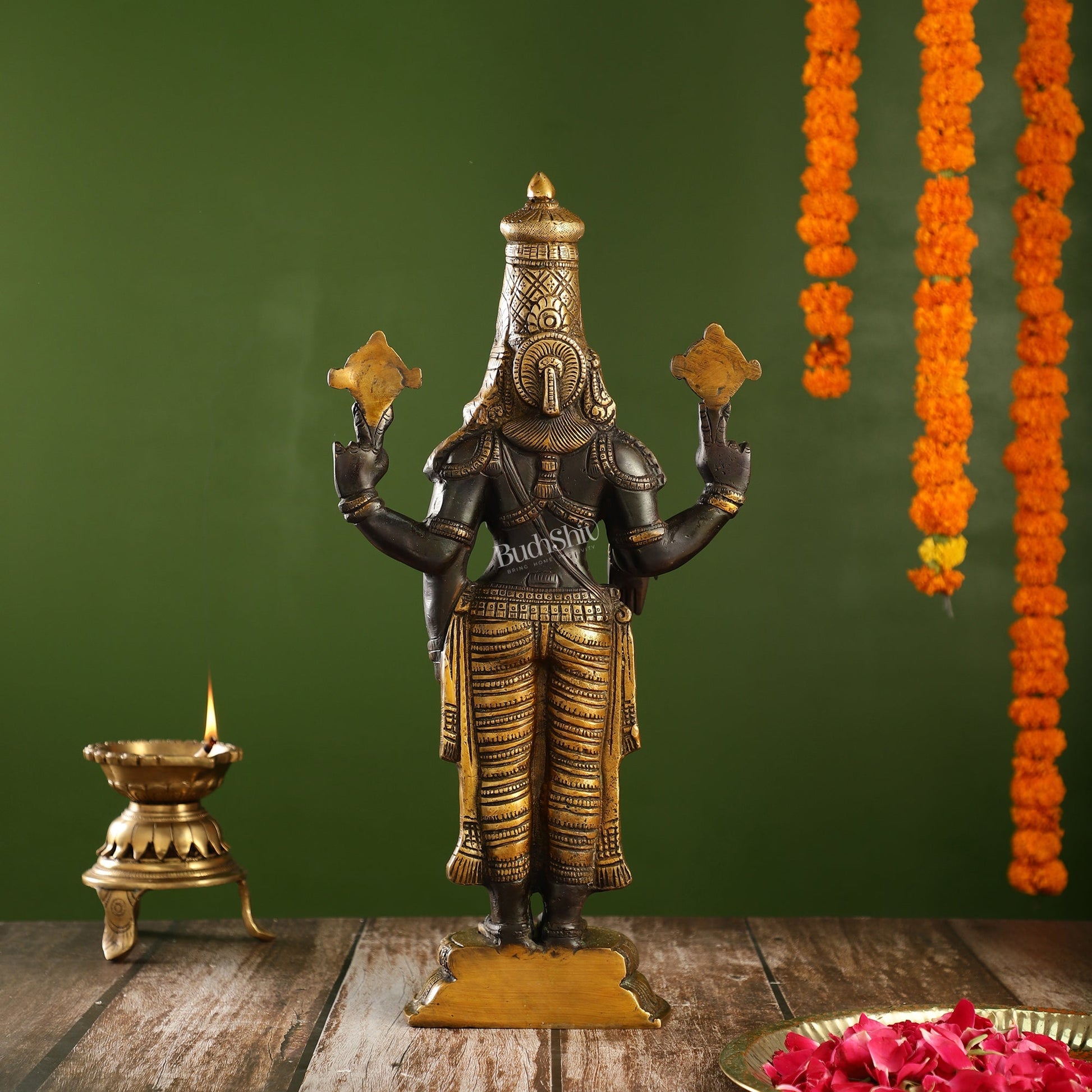 Brass Superfine Tirupati Balaji Statue 18" antique