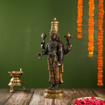 Brass Superfine Tirupati Balaji Statue 18" antique