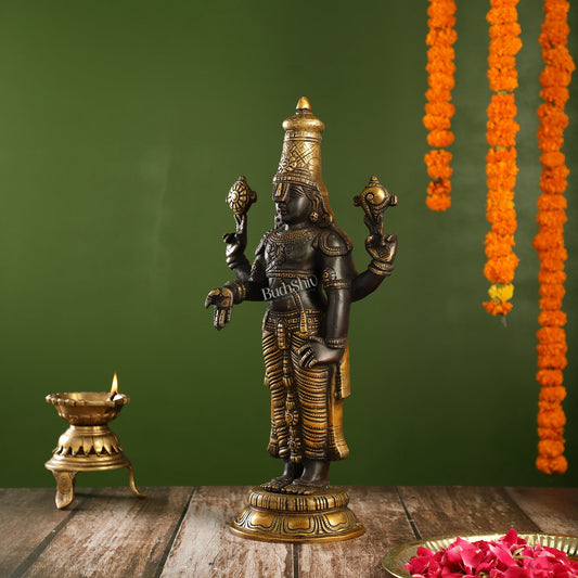 Brass Superfine Tirupati Balaji Statue 18" antique