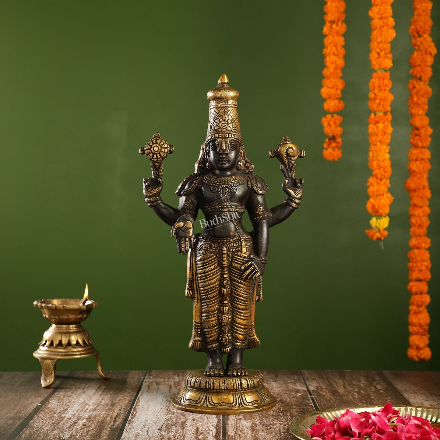Brass Superfine Tirupati Balaji Statue 18" antique