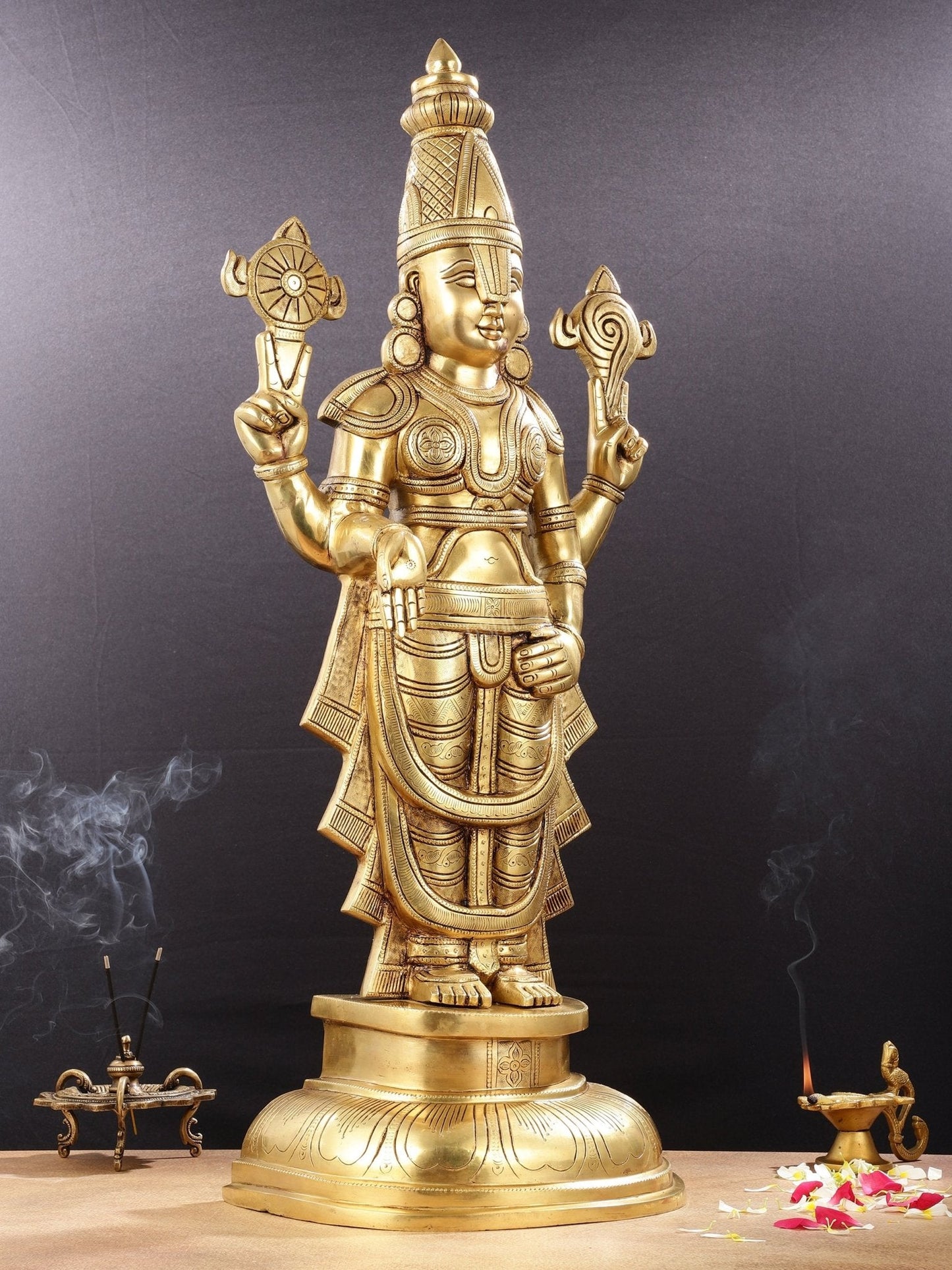 Brass Superfine Tirupati Balaji Statue - 30"