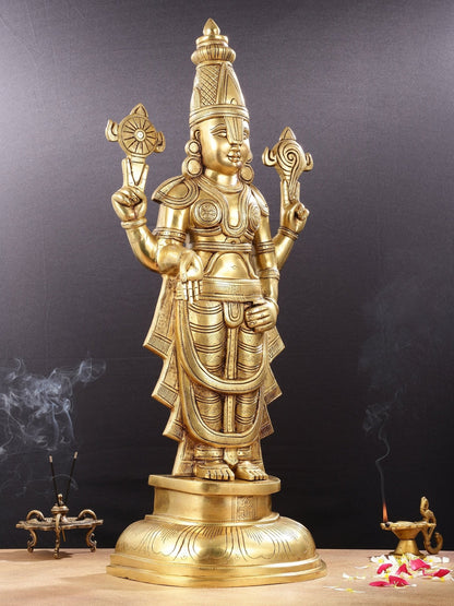 Brass Superfine Tirupati Balaji Statue - 30"