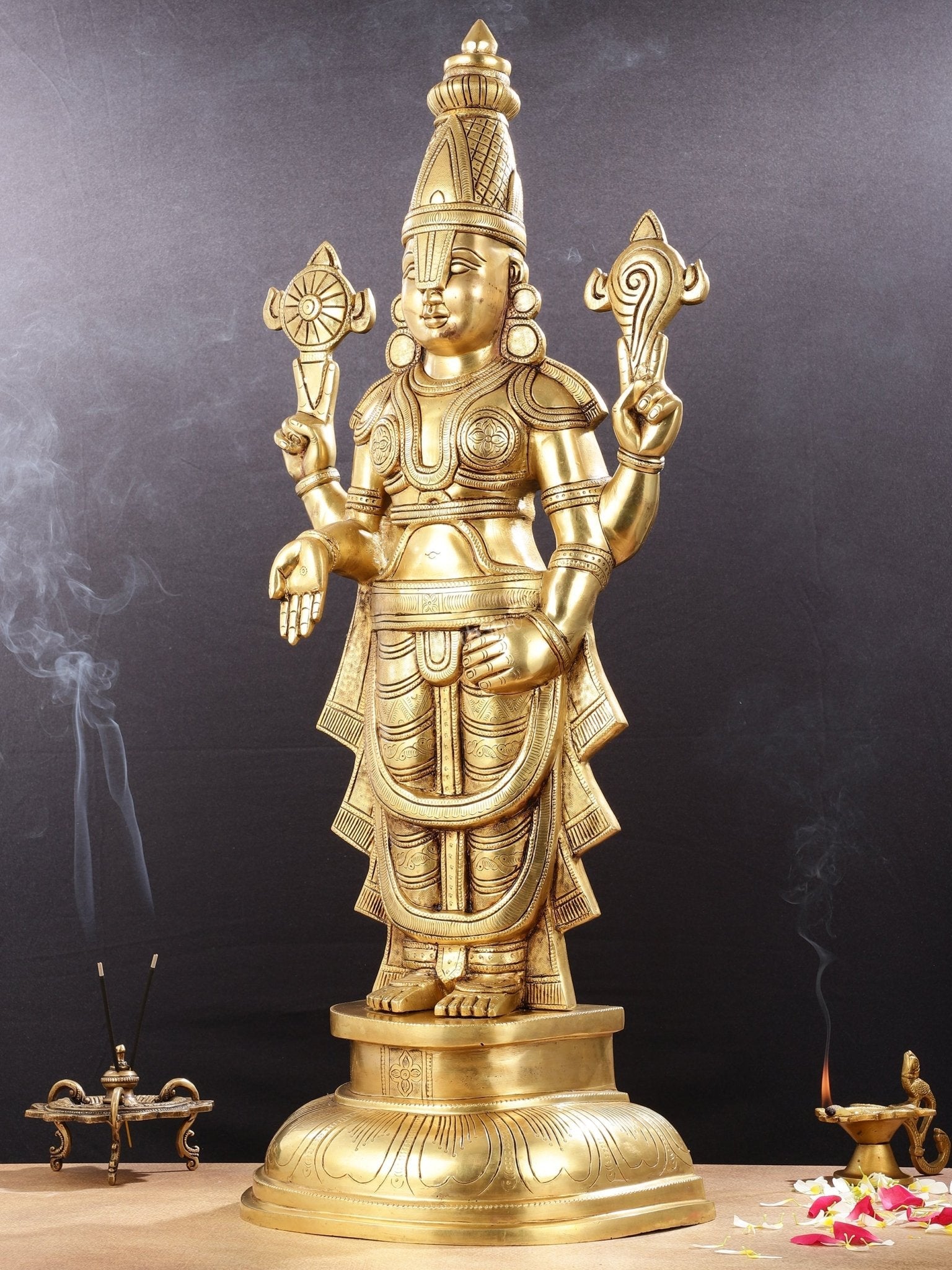 Brass Superfine Tirupati Balaji Statue - 30"