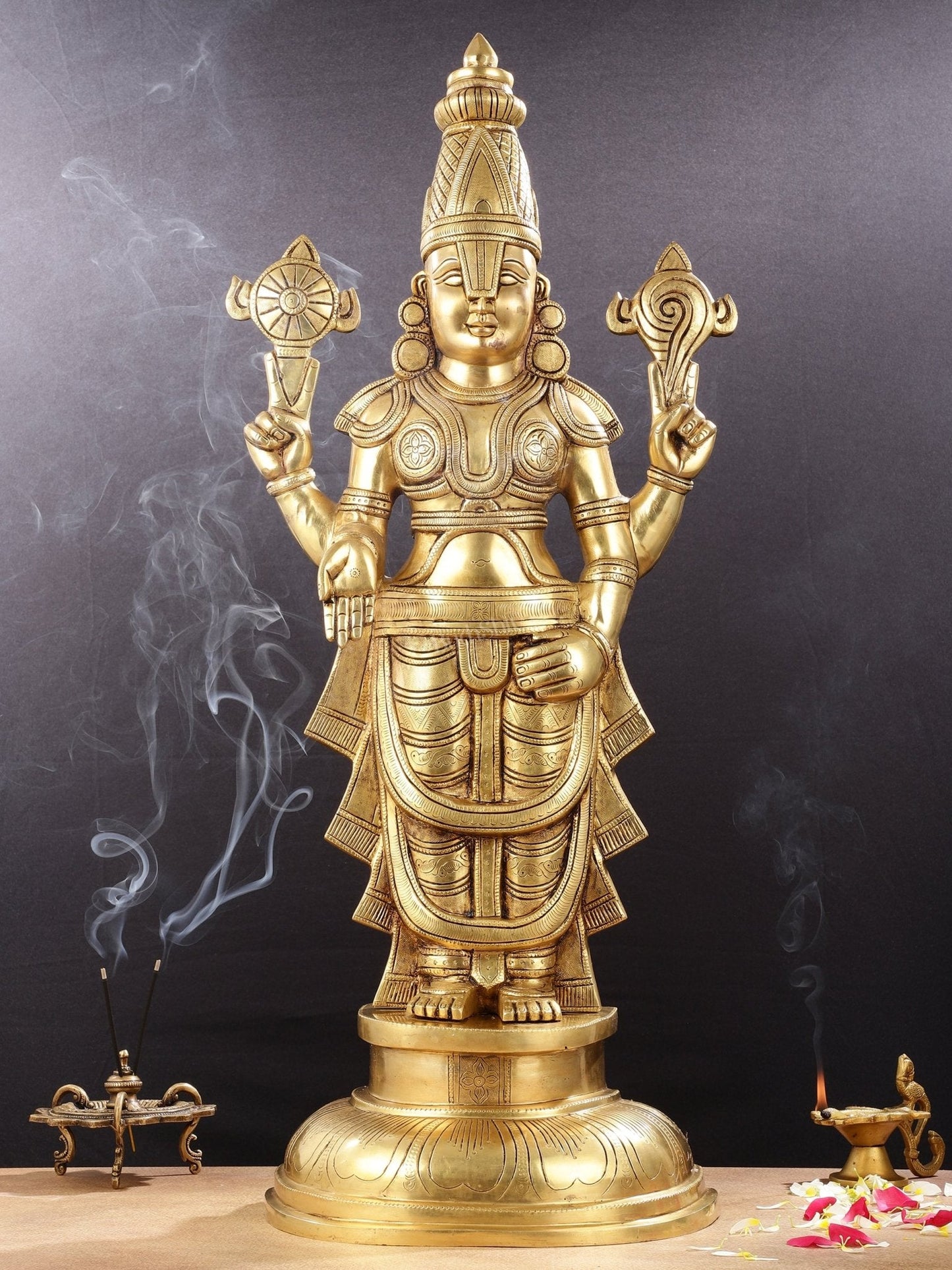 Brass Superfine Tirupati Balaji Statue - 30"