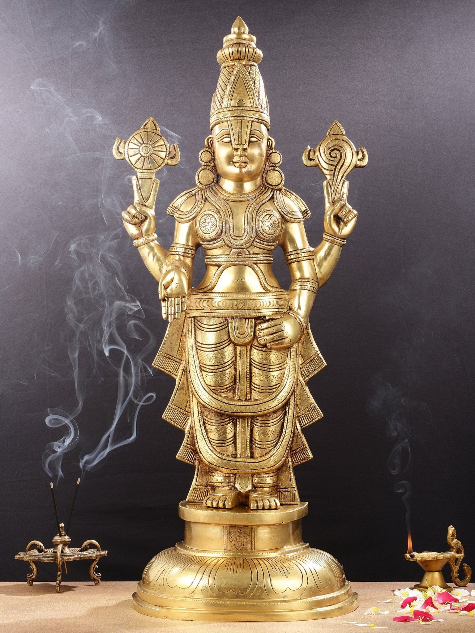 Brass Superfine Tirupati Balaji Statue - 30"