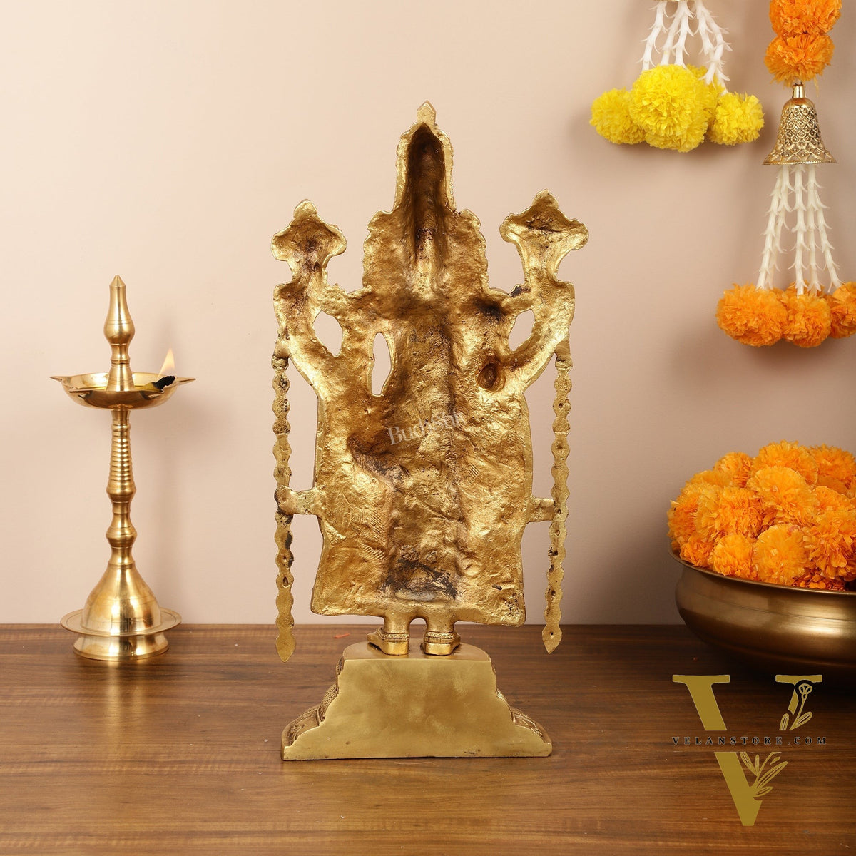 Brass Superfine Tirupati Balaji Statue - Lord Venkateshwara Swamy Idol - 18.5 inch