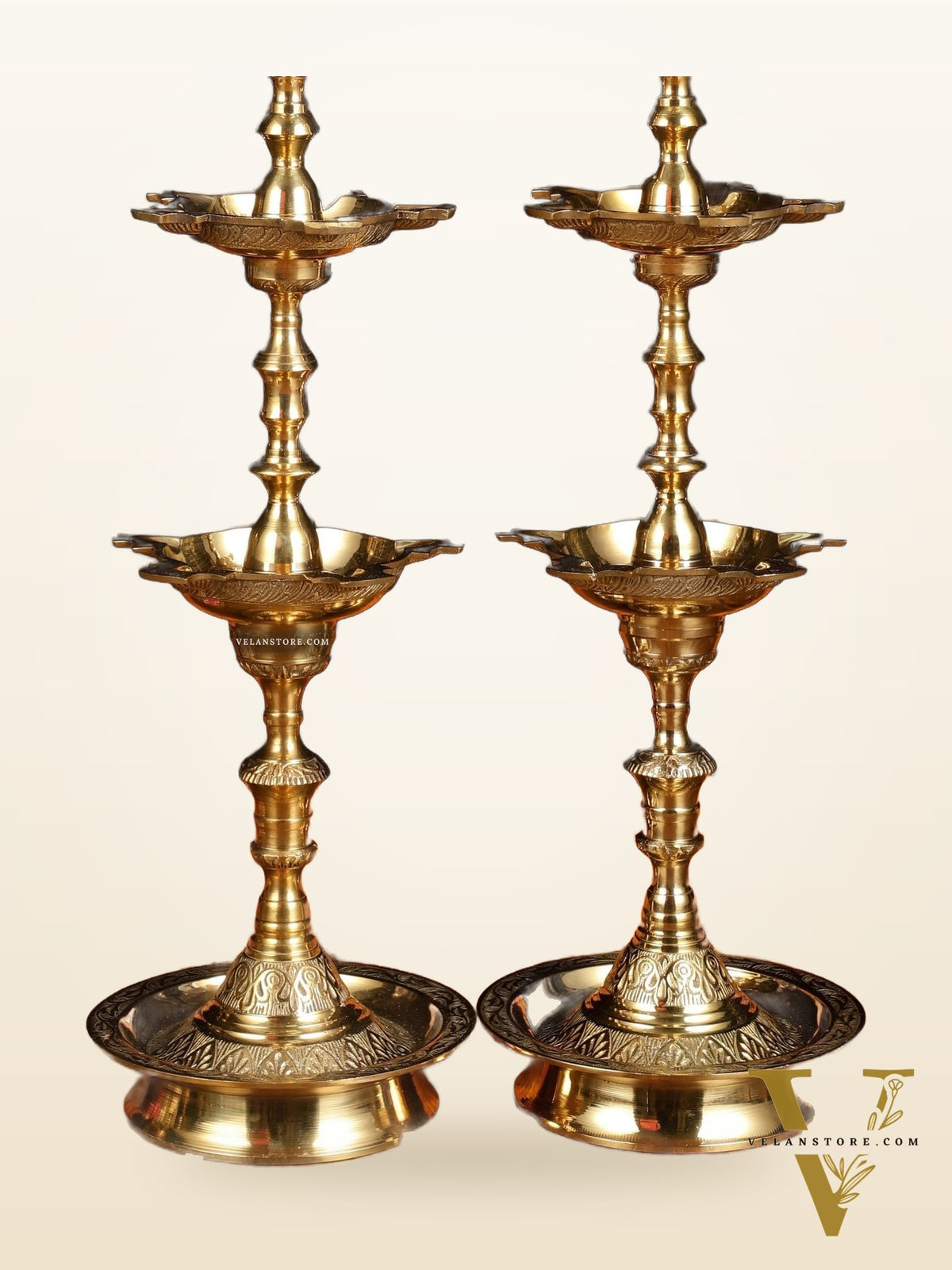 Brass Superfine Triple Step Inauguration Lamp – Elegant and Classic