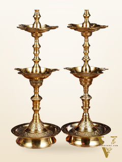 Brass Superfine Triple Step Inauguration Lamp – Elegant and Classic