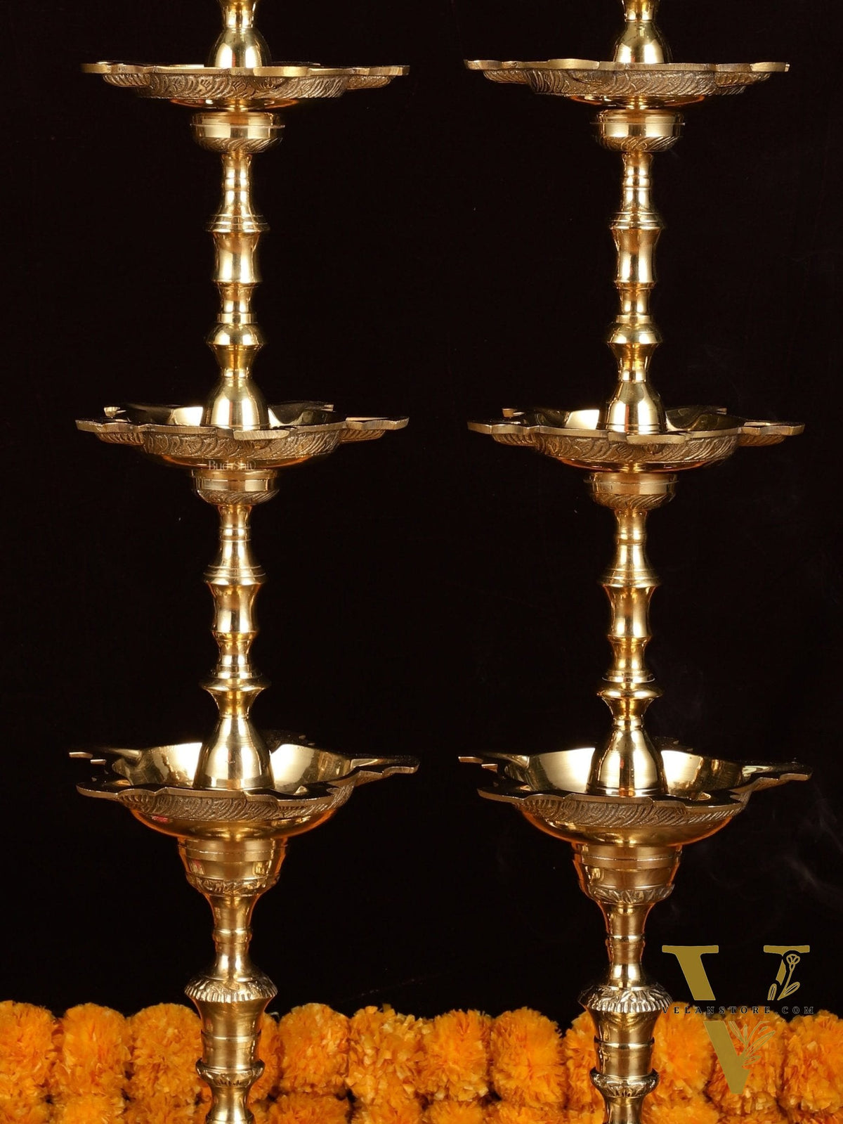 Brass Superfine Triple Step Inauguration Lamp – Elegant and Classic