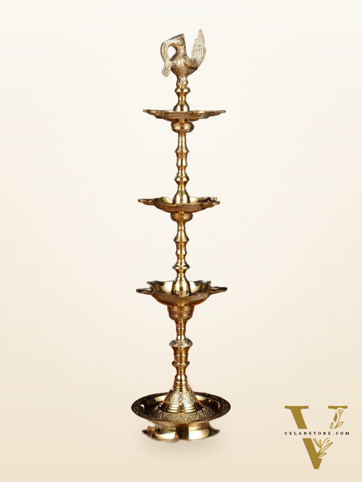 Brass Superfine Triple Step Inauguration Lamp – Elegant and Classic
