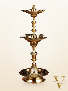 Brass Superfine Triple Step Inauguration Lamp – Elegant and Classic