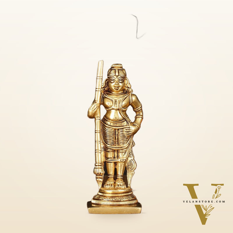Brass Superfine Udupi Krishna Idol - 6.5" Elegant Sculpture