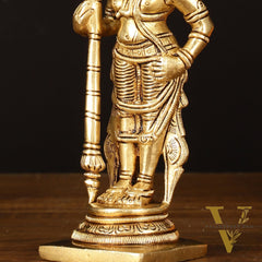 Brass Superfine Udupi Krishna Idol - 6.5" Elegant Sculpture