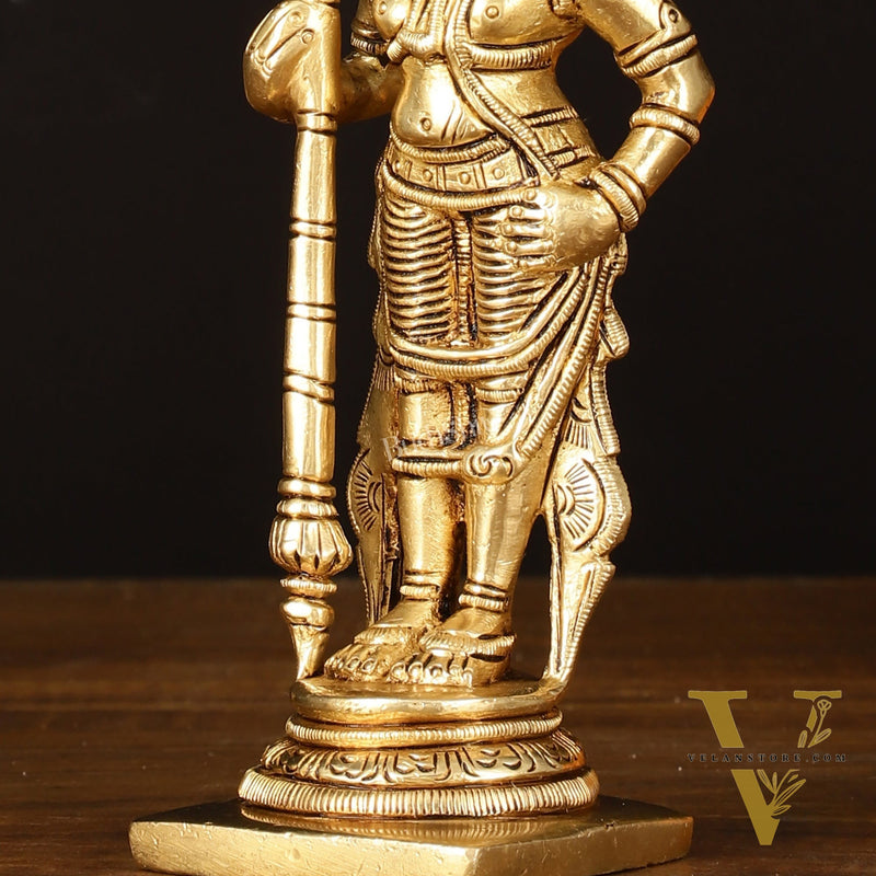 Brass Superfine Udupi Krishna Idol - 6.5" Elegant Sculpture