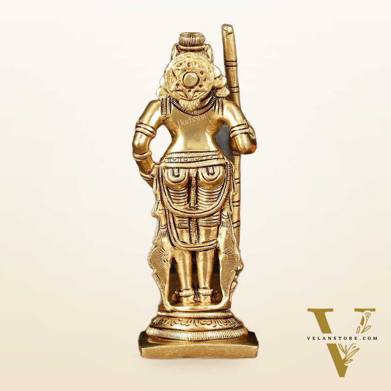 Brass Superfine Udupi Krishna Idol - 6.5" Elegant Sculpture