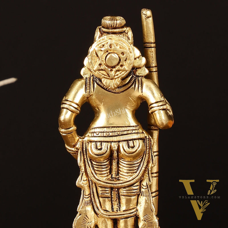Brass Superfine Udupi Krishna Idol - 6.5" Elegant Sculpture