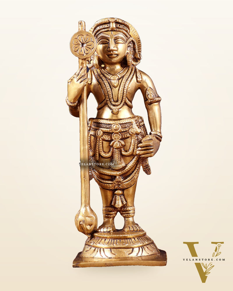 Brass Superfine Udupi Krishna Idol | 9" Height