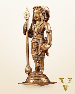 Brass Superfine Udupi Krishna Idol | 9" Height