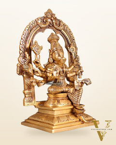 Brass Superfine Varahi Amman with Prabhavali Idol 11.5"