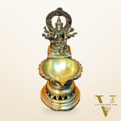 Brass Superfine Varahi lamp 8"