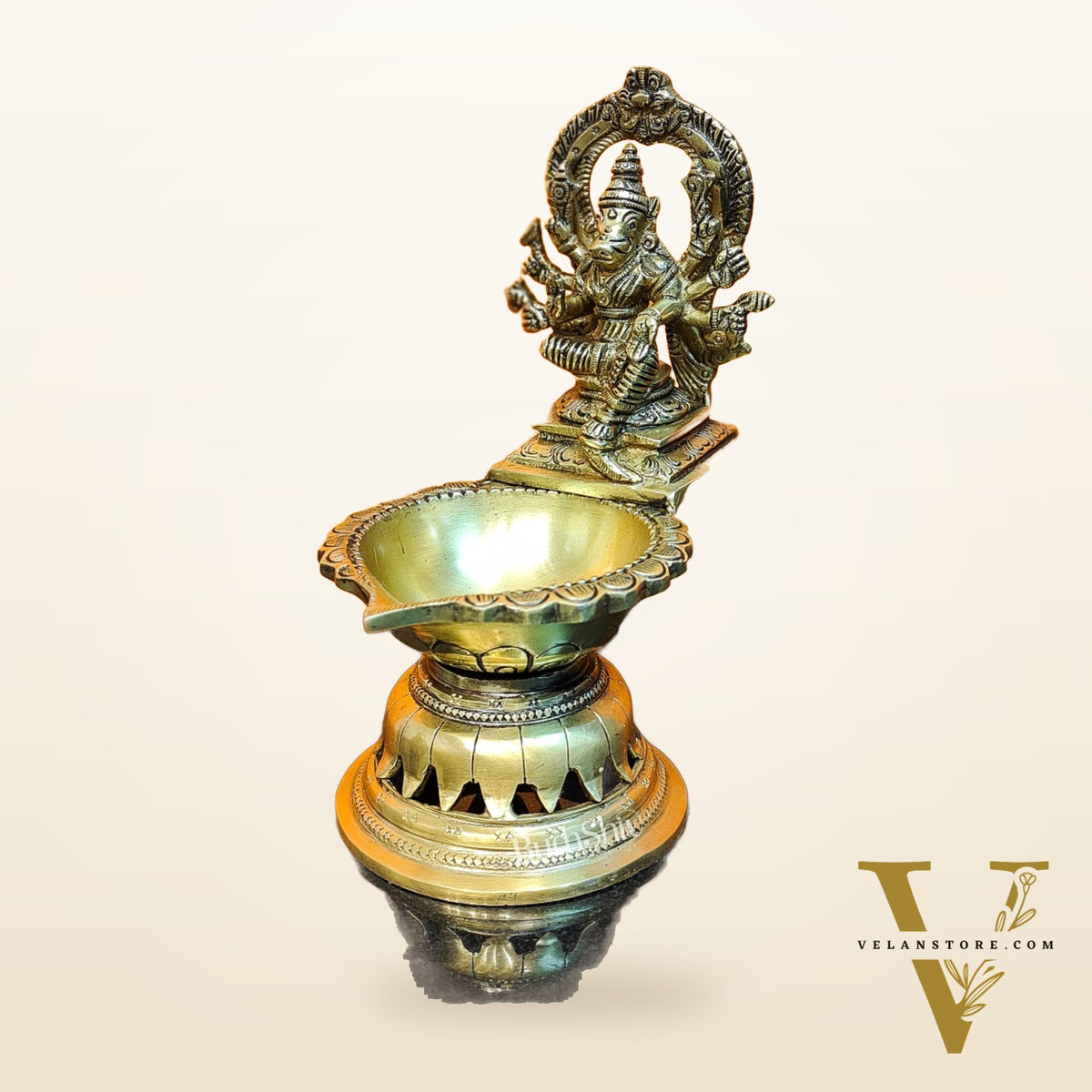 Brass Superfine Varahi lamp 8"
