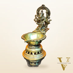 Brass Superfine Varahi lamp 8"