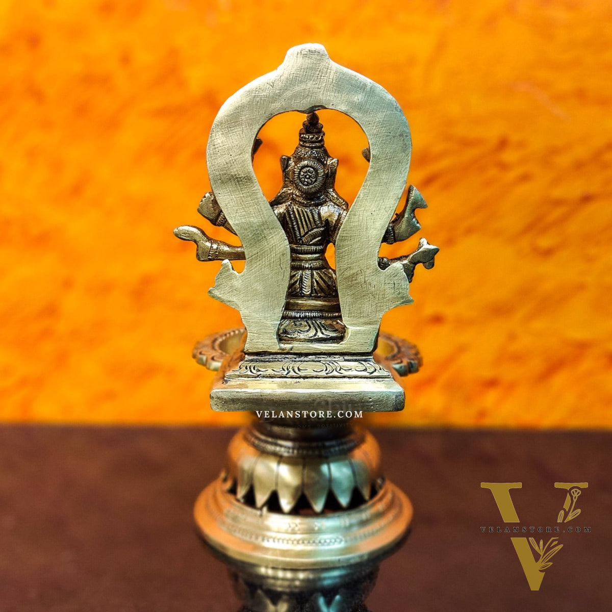 Brass Superfine Varahi lamp 8"