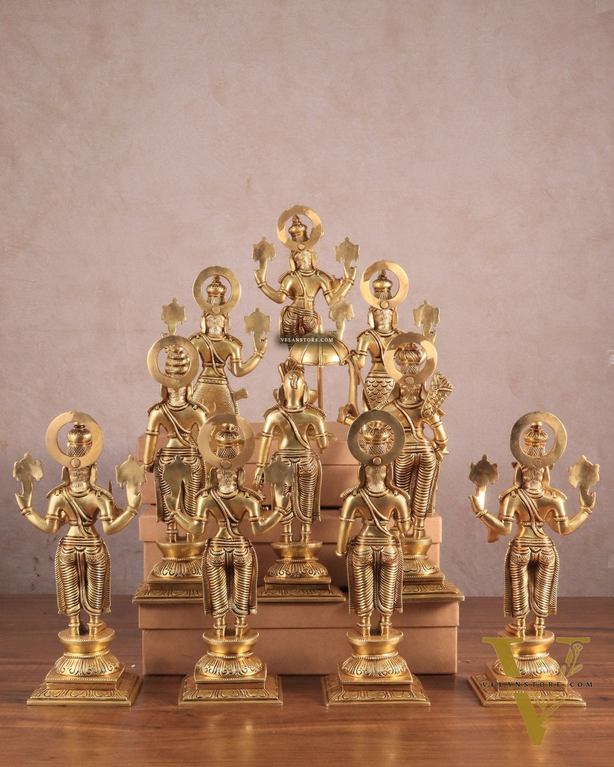 Brass Superfine Vishnu Dashavatar Set - 12 Inch Height
