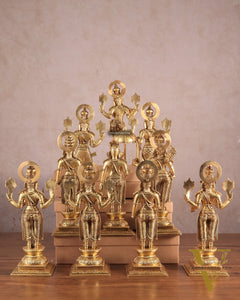 Brass Superfine Vishnu Dashavatar Set - 12 Inch Height