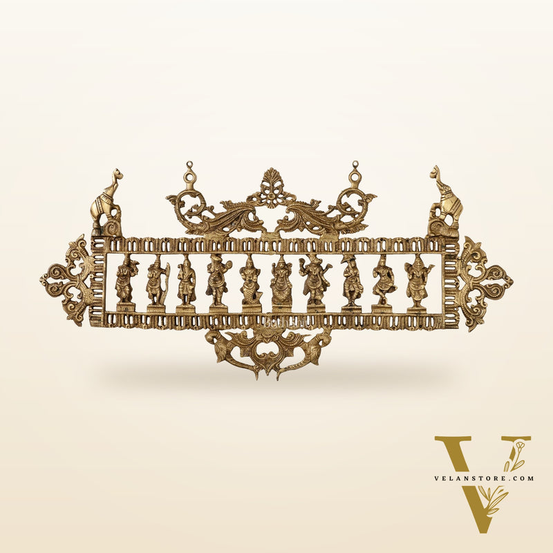 Brass Superfine Vishnu Dashavatar Wall Hanging Panel