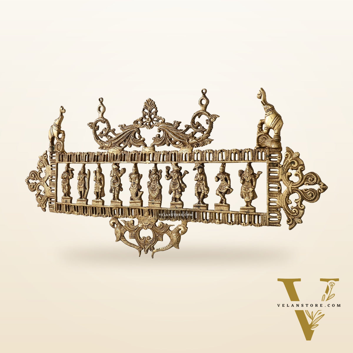 Brass Superfine Vishnu Dashavatar Wall Hanging Panel